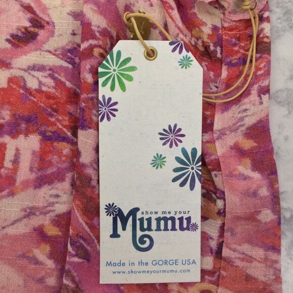 SHOW ME YOUR MUMU Oasis Lace-Up Crop Top NEW - Picture 6 of 7